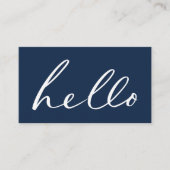 Moderne "Hello"-Schrift Visitenkarte (Vorderseite)