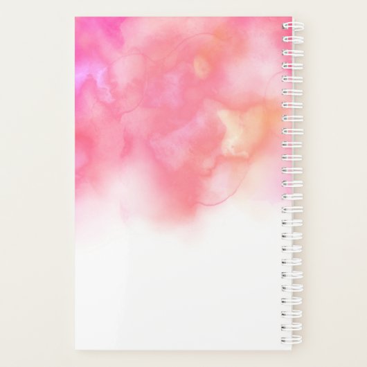 Moderne, hellrosa Aquarellnägel Planer (Rückseite)