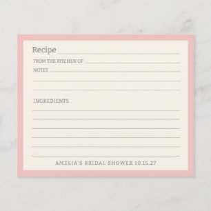 Moderne, hellrosa Grenz Personalisierte Rezeptions