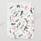 Moderne, hellrosa Grünpflanzen Botanischer Garten Feiertagskarte (Rückseite)