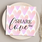 Moderne, hellrosa Herzen Empfehlungskarte