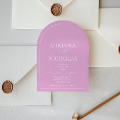 Moderne, hellrosa Hochzeit Einladung