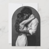 Moderne, hellrosa Hochzeit Einladung (Rückseite)