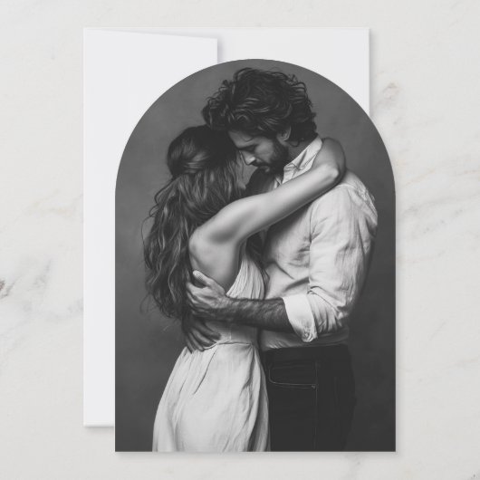 Moderne, hellrosa Hochzeit Einladung (Rückseite)