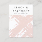 Moderne, hellrosa Pinselstriche Ohrkarte Visitenkarte (Vorderseite)