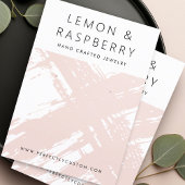 Moderne, hellrosa Pinselstriche Ohrkarte Visitenkarte