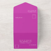 Moderne, hellrosa und Aquamarine Marmorhochzeit All In One Einladung (Außenbereich)