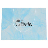 Moderne, hellrosa und graue Geschenktüte (Vorderseite)