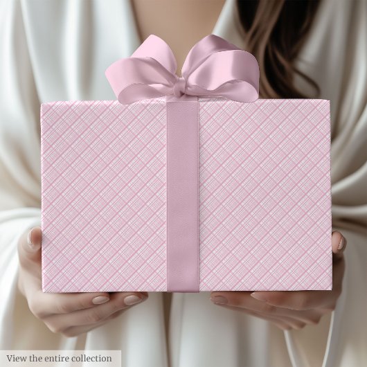 Moderne hellrosa und weiße Verpackung zum 80. Gebu Geschenkpapier