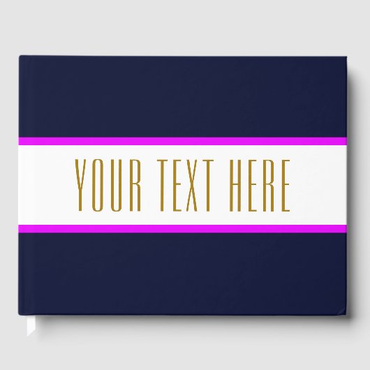 Moderne, hellrosa, weiße Streifen für den Text Gästebuch (Vorderseite)
