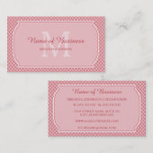 Moderne, hellrosafarbene Folie mit Namen Visitenkarte (Vorne/Hinten)