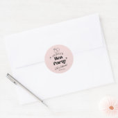 Moderne Hen Party mit individuellem Namen | Rosé P Runder Aufkleber (Umschlag)