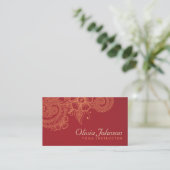 Moderne Henna Design Business Cards - Groupon Visitenkarte (Stehend Vorderseite)