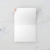 Moderne Herbgreenerie Geometrische rustikale Hochz Dankeskarte (Innenseite)