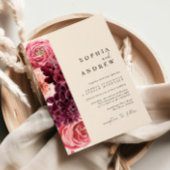 Moderne Herbst-Blume Herbsthochzeit Einladung