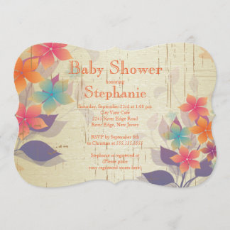 Moderne Herbst-Blumen-Baby-Shower-Einladung Einladung
