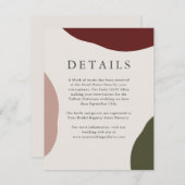 Moderne Herbst-Einfache Vergnügungen Hochzeiten De Begleitkarte (Vorne/Hinten)