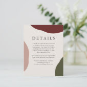 Moderne Herbst-Einfache Vergnügungen Hochzeiten De Begleitkarte (Stehend Vorderseite)