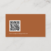 Moderne Herbst-Florals QR-Code Hochzeitsdetails Begleitkarte (Rückseite)