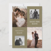 Moderne Herbst-Foto-Collage Save the Date Hochzeit Einladung (Vorderseite)