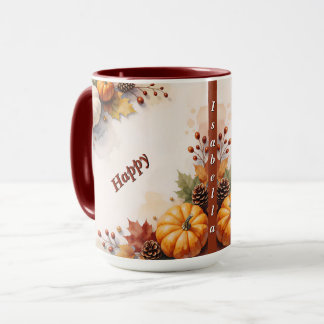 Moderne Herbst-Goldene Danksagungs-Kollektion Tasse