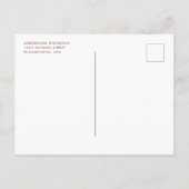 Moderne Herbst-Herbst-Erntedank-Feiertage-Bewegung Ankündigungspostkarte (Rückseite)