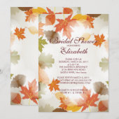 Moderne Herbst-Herbstlaub Bridal Dusche Einladung (Vorne/Hinten)