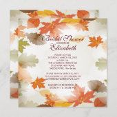 Moderne Herbst-Herbstlaub Bridal Dusche Einladung (Vorne/Hinten)
