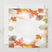 Moderne Herbst-Herbstlaub Bridal Dusche Einladung (Rückseite)