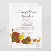 Moderne Herbst-Herbstlaub Bridal Dusche Einladung (Vorne/Hinten)