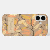 Moderne Herbst-Herbstlaube Muster Personalisiert Case-Mate iPhone Hülle (Rückseite (Horizontal))