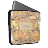 Moderne Herbst-Herbstlaube Muster Personalisiert Laptopschutzhülle (Vorne Rechts)