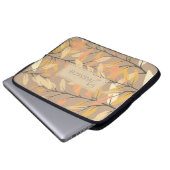 Moderne Herbst-Herbstlaube Muster Personalisiert Laptopschutzhülle (Vorne Knopf)