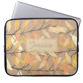 Moderne Herbst-Herbstlaube Muster Personalisiert Laptopschutzhülle (Vorderseite)