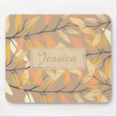 Moderne Herbst-Herbstlaube Muster Personalisiert Mousepad (Vorne)