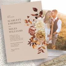 Moderne Herbst-Hochzeit im Foto-Stil