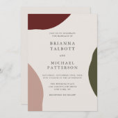 Moderne Herbst-Hochzeiten Einladung (Vorne/Hinten)