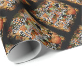 Moderne Herbst-Kürbisblätter Geschenkpapier (Rolleneckpunkt)