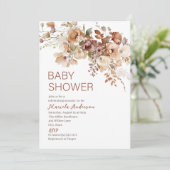 Moderne Herbst-Liebe Kinderdusche Einladung (Stehend Vorderseite)