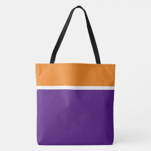 Moderne Herbst Orange Königspurpur Farbblock Tasche