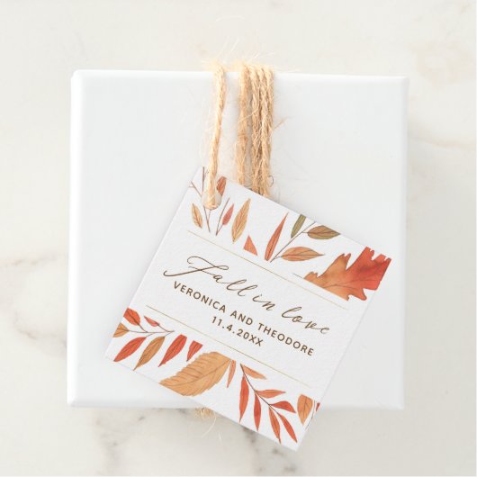 Moderne Herbstausfälle in der Liebe Geschenkanhänger (Beispiel)