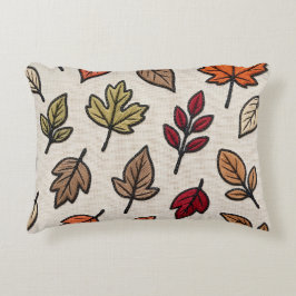 Moderne Herbstblätter bestickte Ästhetik  Dekokissen
