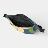 Moderne Herbstblätter mit Türkis Hintergrund Bauchtasche (Offen)