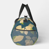 Moderne Herbstblätter mit Türkis Hintergrund Duffle Bag (Rechts)