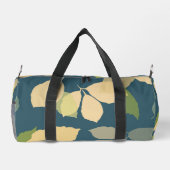 Moderne Herbstblätter mit Türkis Hintergrund Duffle Bag (Rückseite)