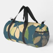 Moderne Herbstblätter mit Türkis Hintergrund Duffle Bag (Rechte Ecke)
