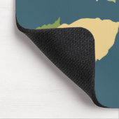 Moderne Herbstblätter mit Türkis Hintergrund Mousepad (Ecke)