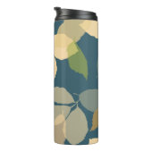 Moderne Herbstblätter mit Türkis Hintergrund Thermosbecher (Nach rechts gedreht)