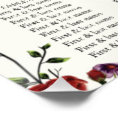 Moderne Herbstblütenübersicht Poster (Ecke)