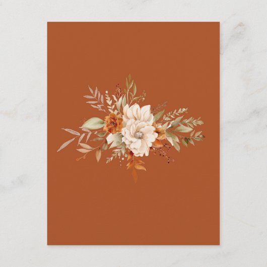 Moderne Herbstbrände Begleitkarte (Rückseite)